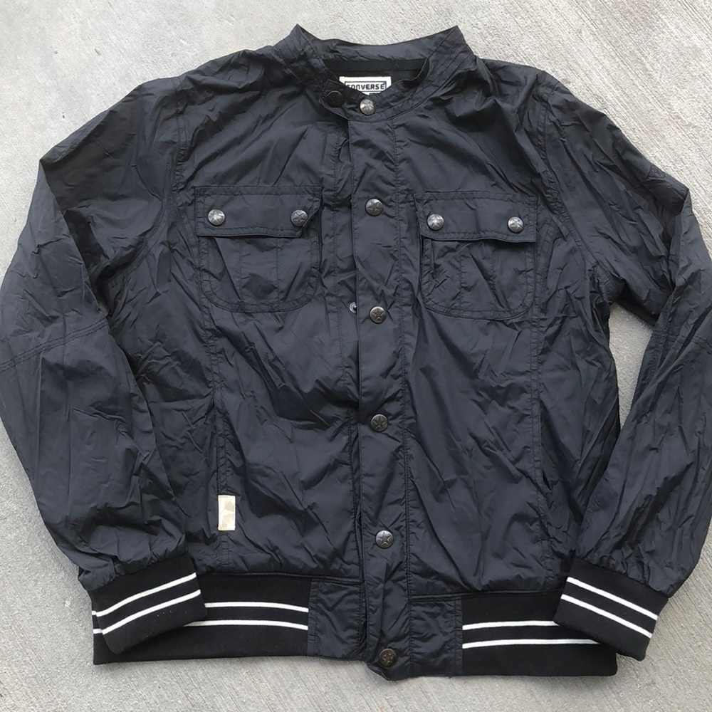 Converse Women's Black Bomber-Style Jacket
